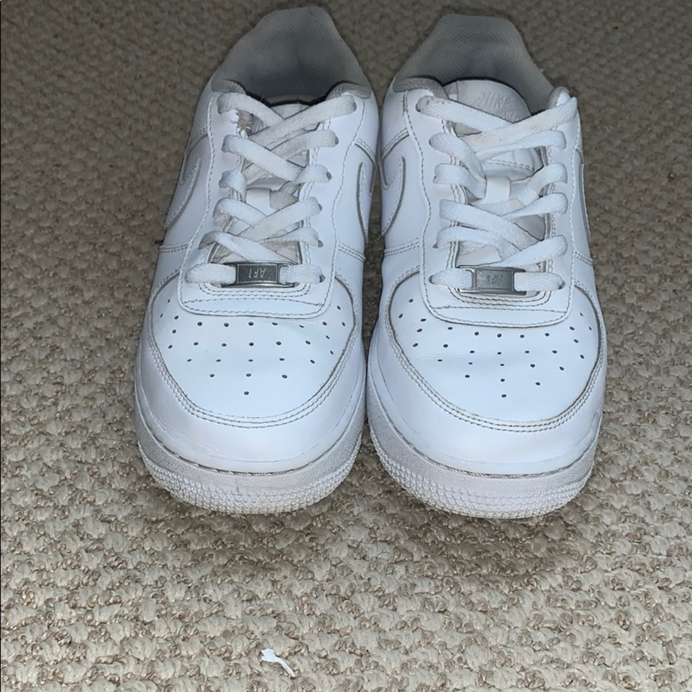 All white Air Force 1s